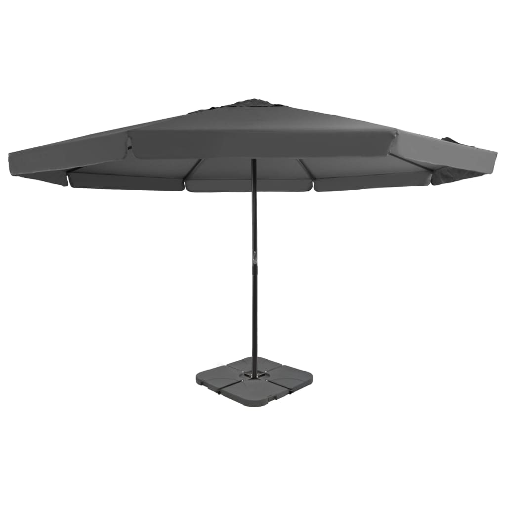 Garden Parasol with Portable Base, Anthracite
