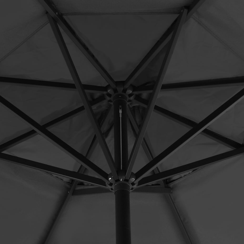 Garden Parasol with Portable Base, Anthracite