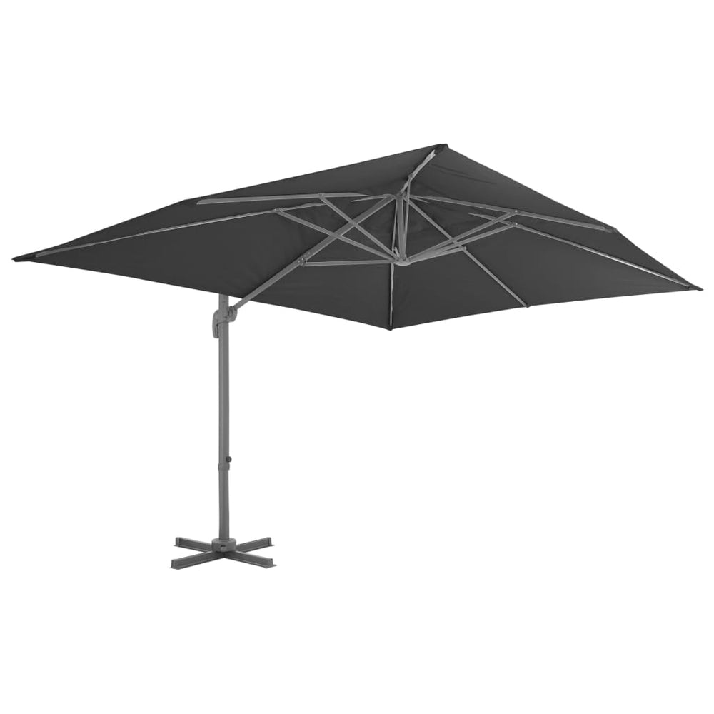 Garden Parasol with Portable Base, Anthracite