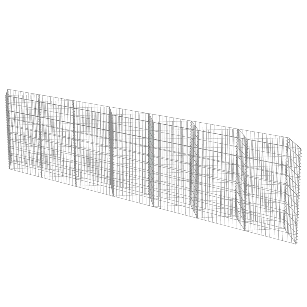 Gabion wall, galvanized steel, 450x30x100cm