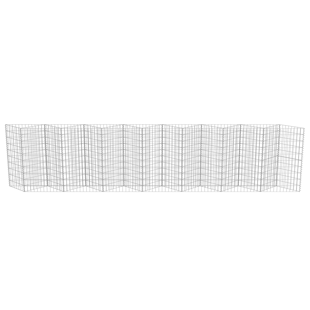 Gabion wall, galvanized steel, 450x30x100cm