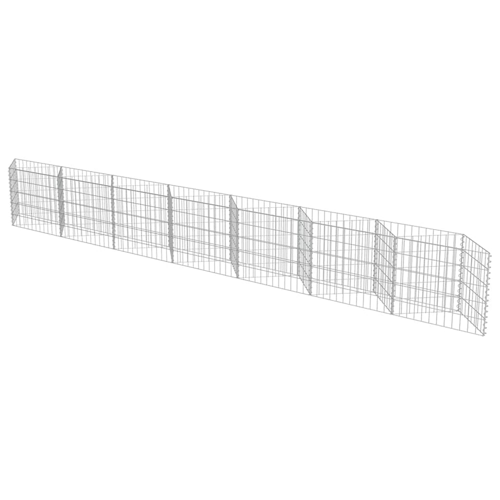 Gabion wall, galvanized steel, 450x30x50cm