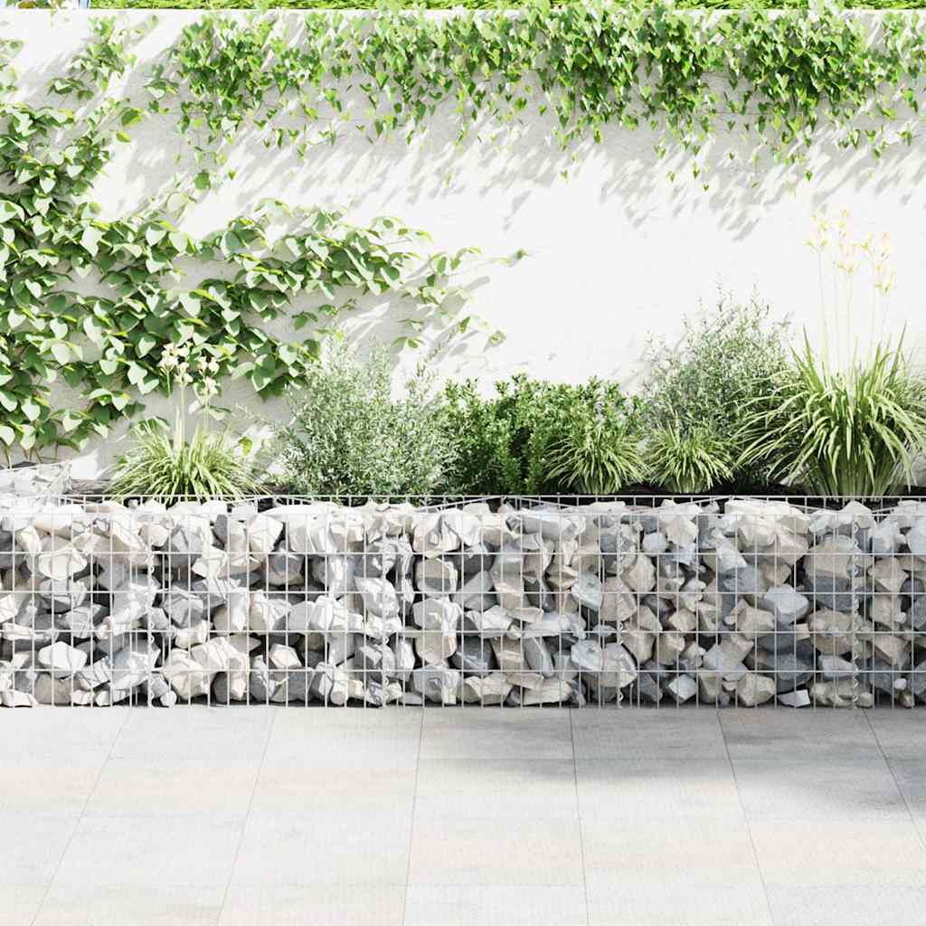 Gabion wall, galvanized steel, 450x30x50cm