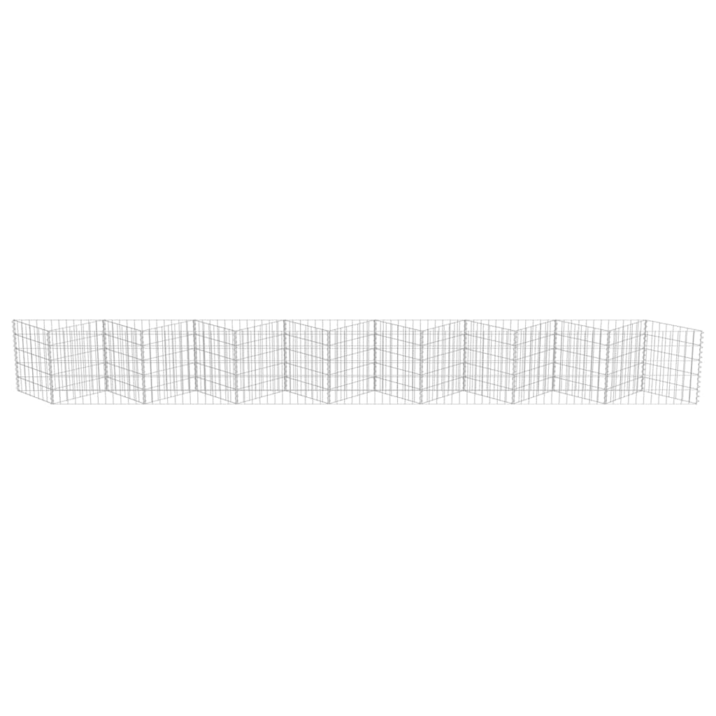 Gabion wall, galvanized steel, 450x30x50cm