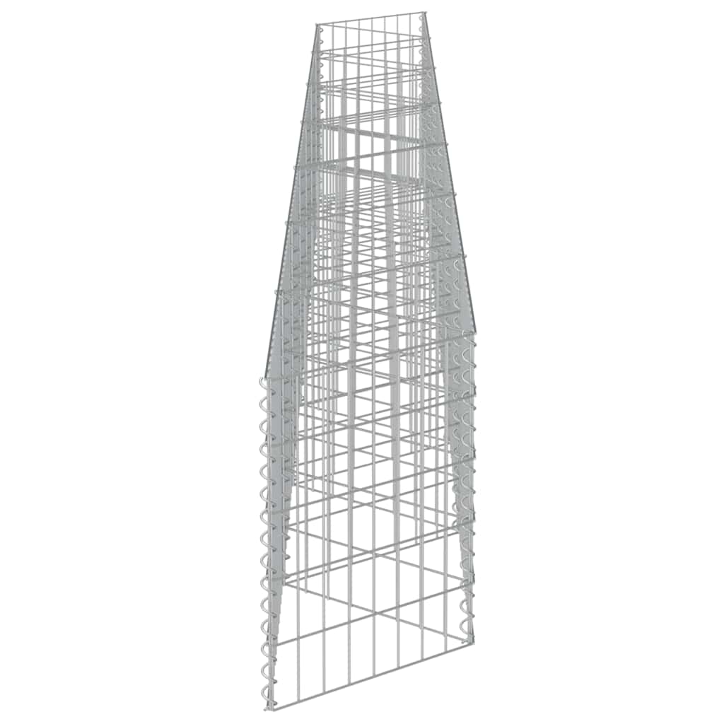 Gabion wall, galvanized steel, 450x30x50cm