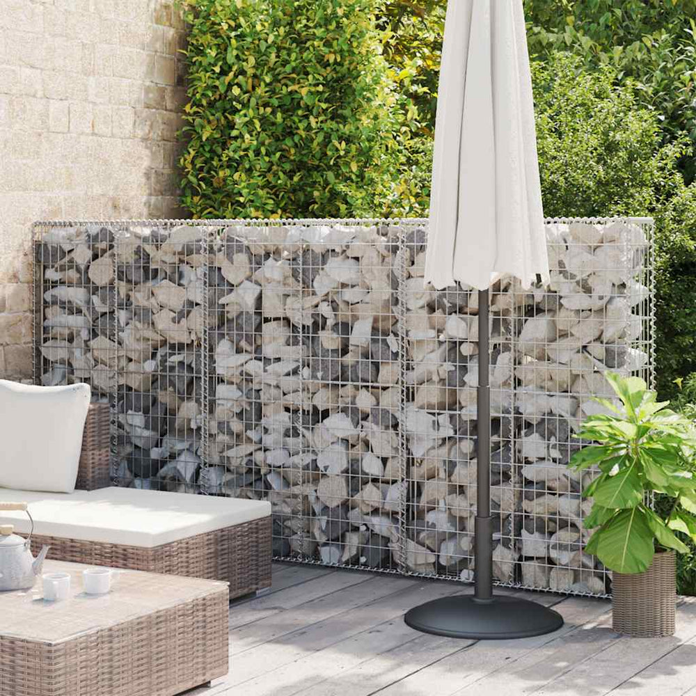 Gabion wall with cover, galvanized steel, 100x20x150cm