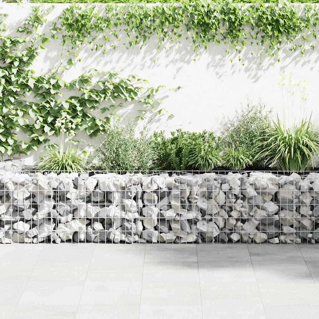 Gabion wall with cover, galvanized steel, 600x50x50cm