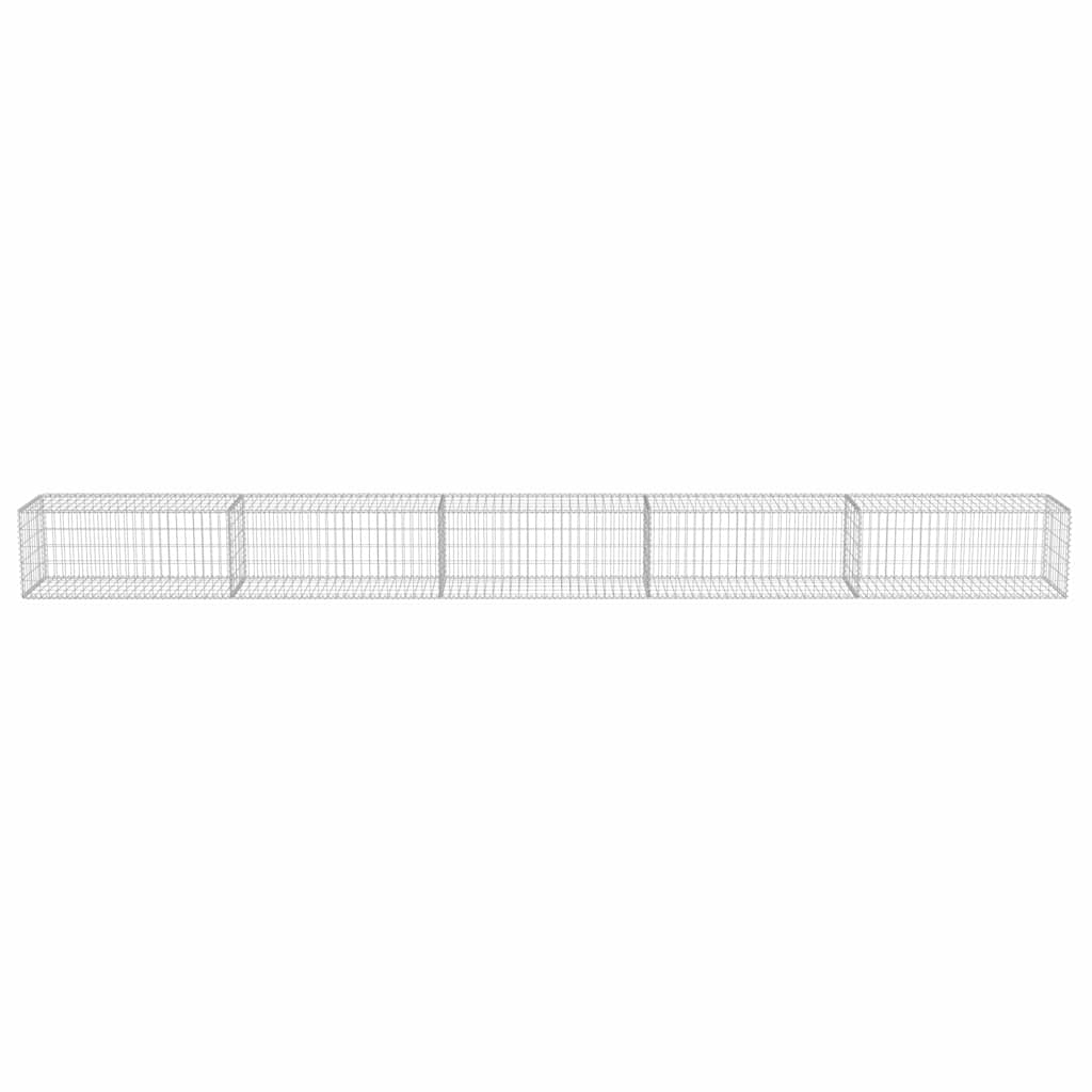 Gabion wall with cover, galvanized steel, 600x50x50cm