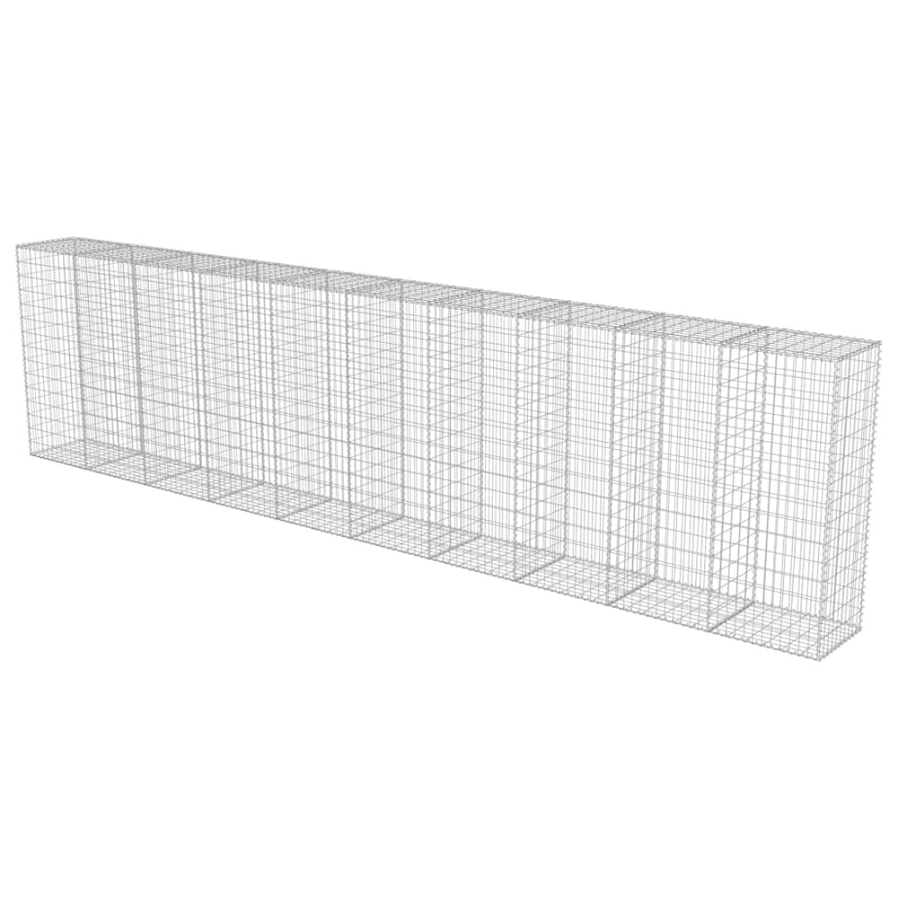 Gabion wall with cover, galvanized steel, 600x50x150cm