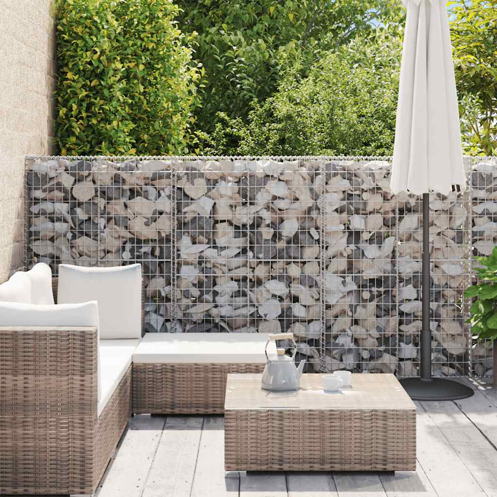 Gabion wall with cover, galvanized steel, 600x50x150cm