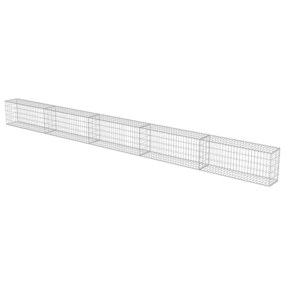 Gabion wall with cover, galvanized steel, 600x30x50cm