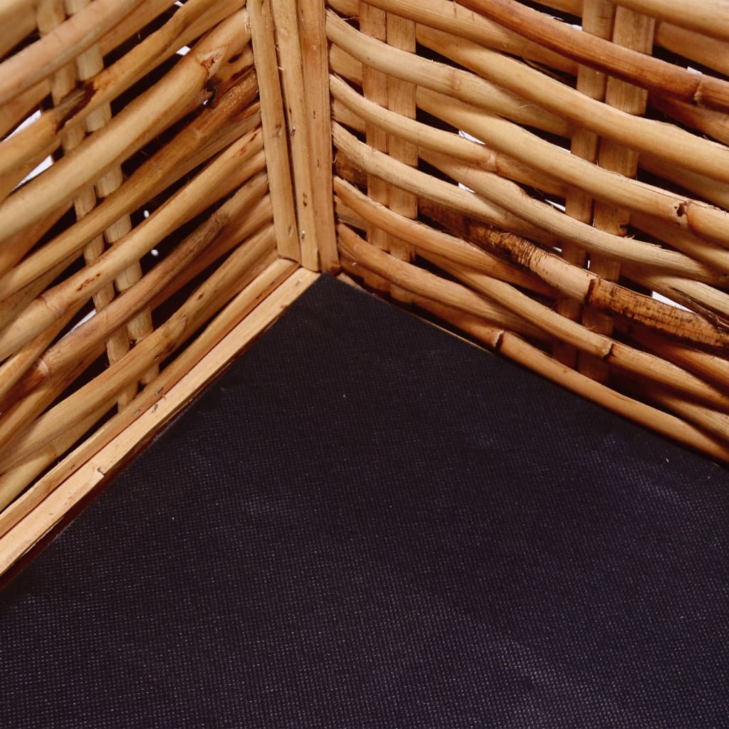 Divvietīgs dārza dīvāns, dabīga rotangpalma