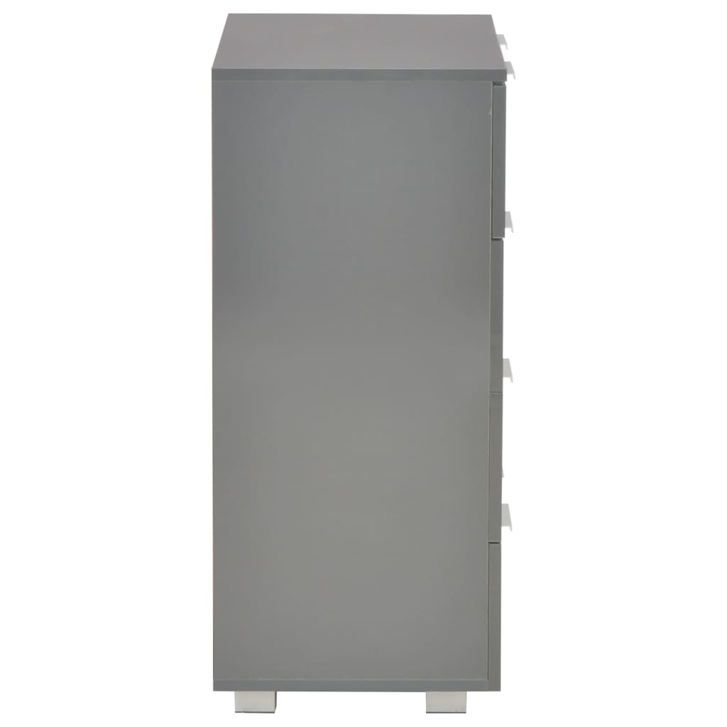 Sideboard, grey, 60x35x80cm, engineered wood, high gloss