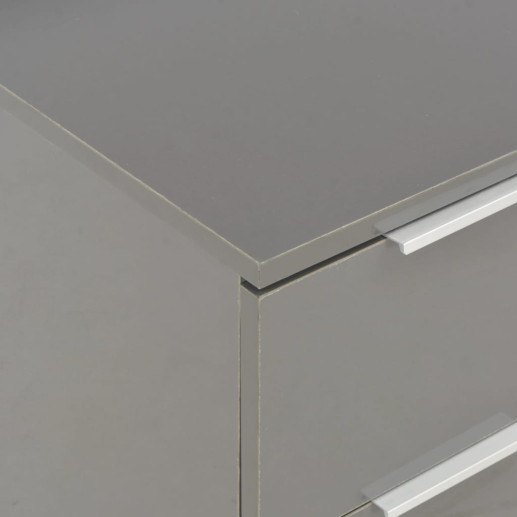 Sideboard, grey, 60x35x80cm, engineered wood, high gloss