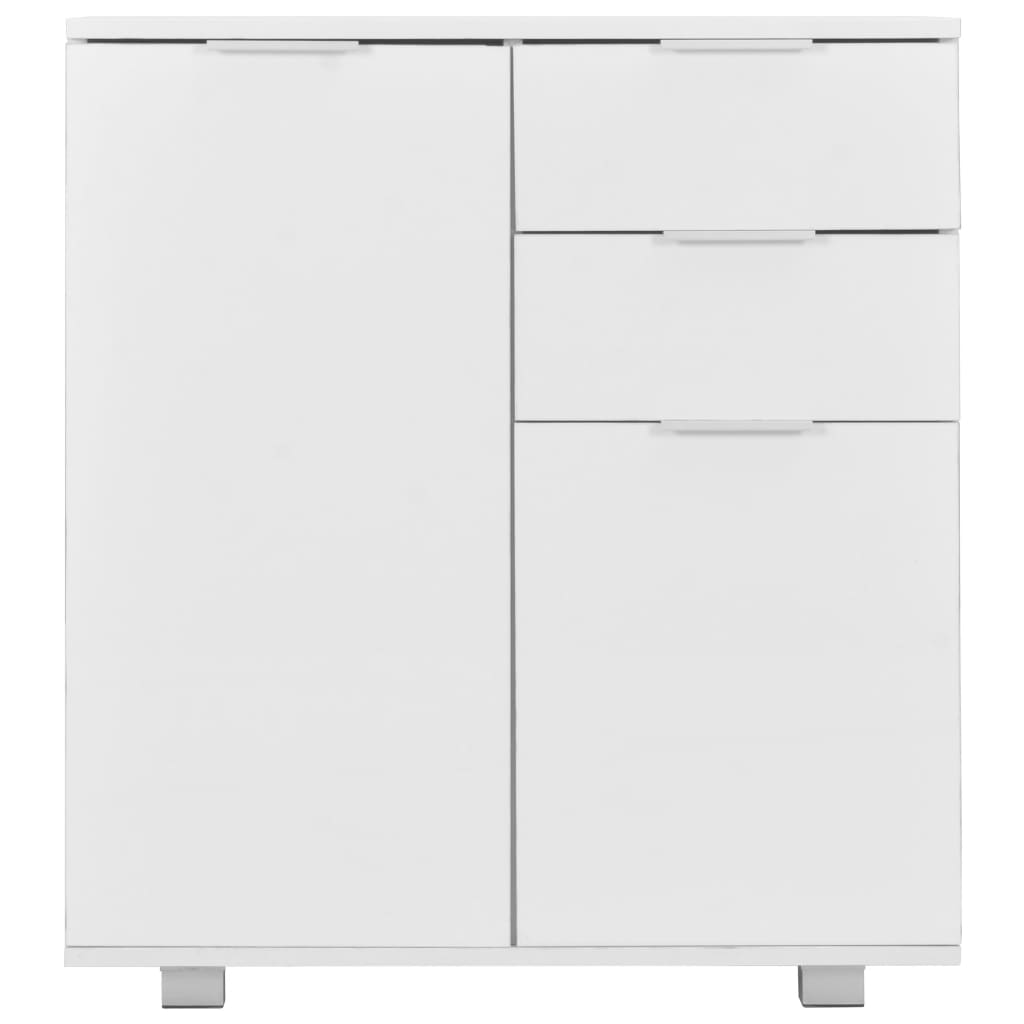 Sideboard, white, 71x35x80cm, engineered wood, high gloss