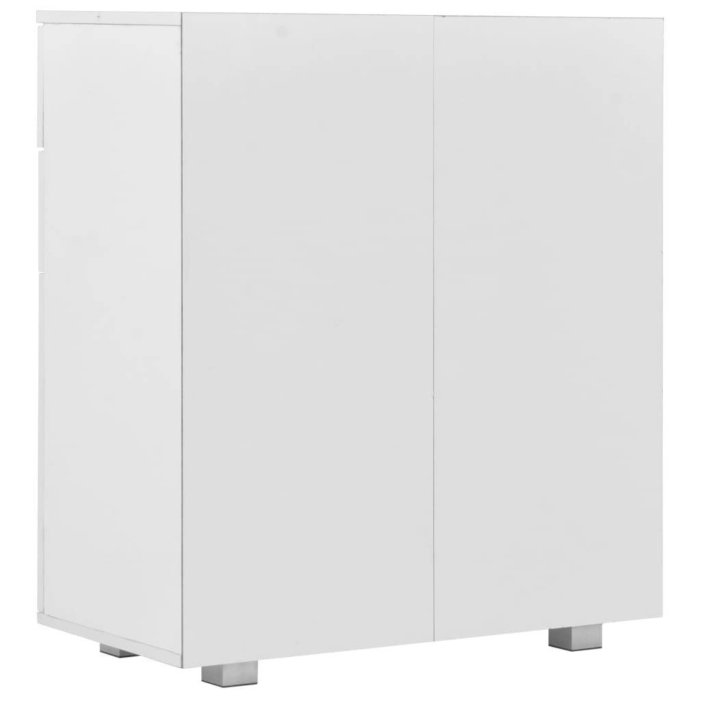 Sideboard, white, 71x35x80cm, engineered wood, high gloss
