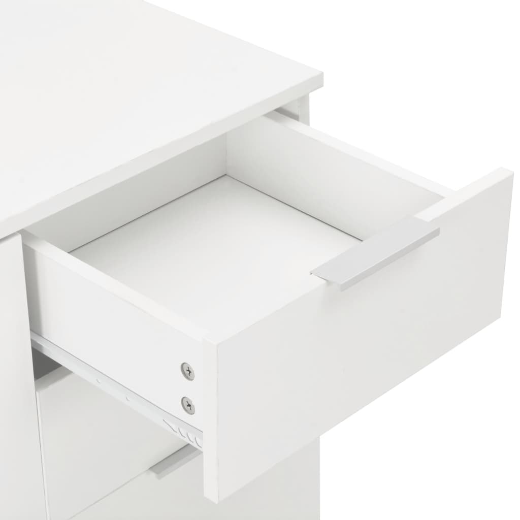 Sideboard, white, 71x35x80cm, engineered wood, high gloss