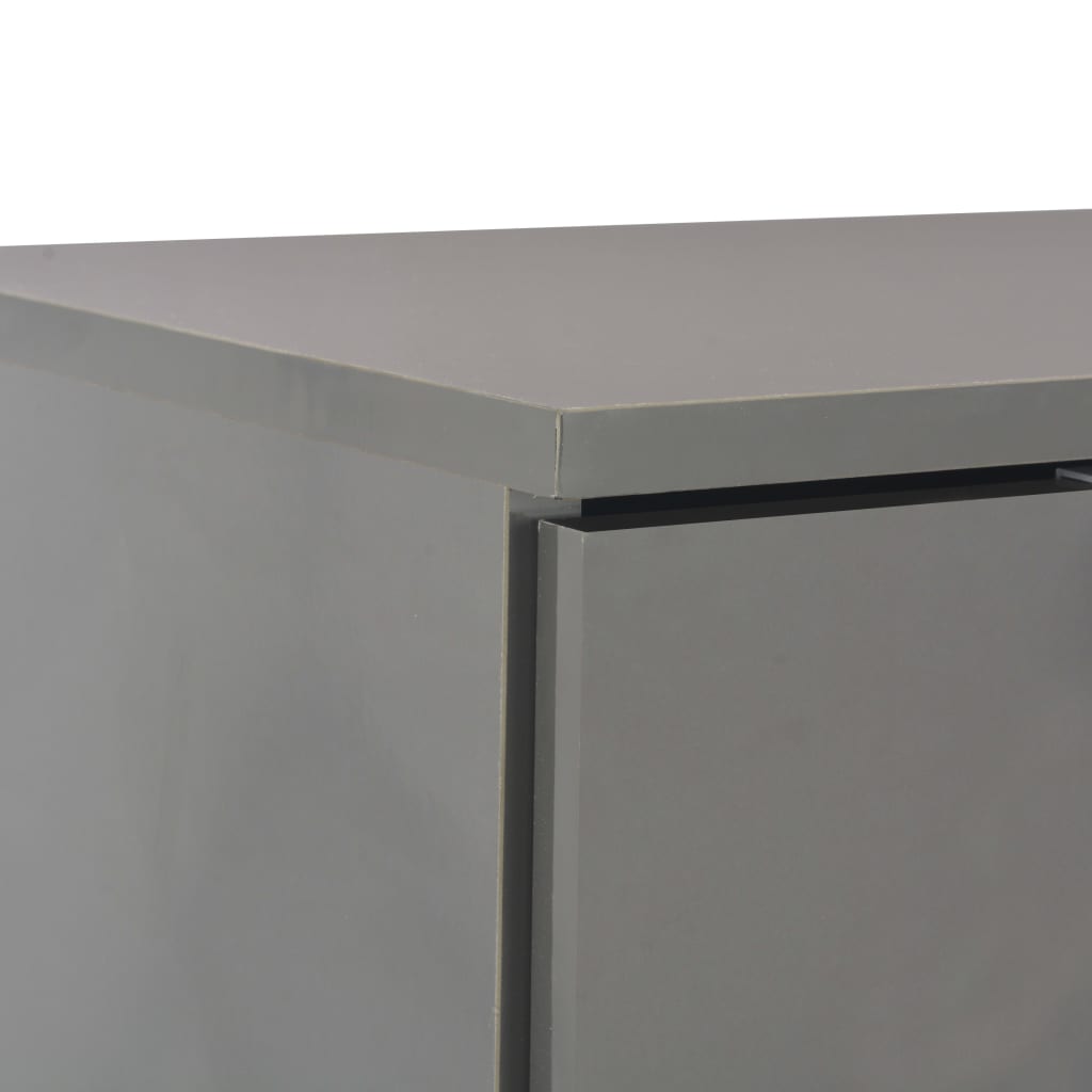 Šoninė spintelė, pilkos spalvos, 107x35x80,5cm, labai blizgi