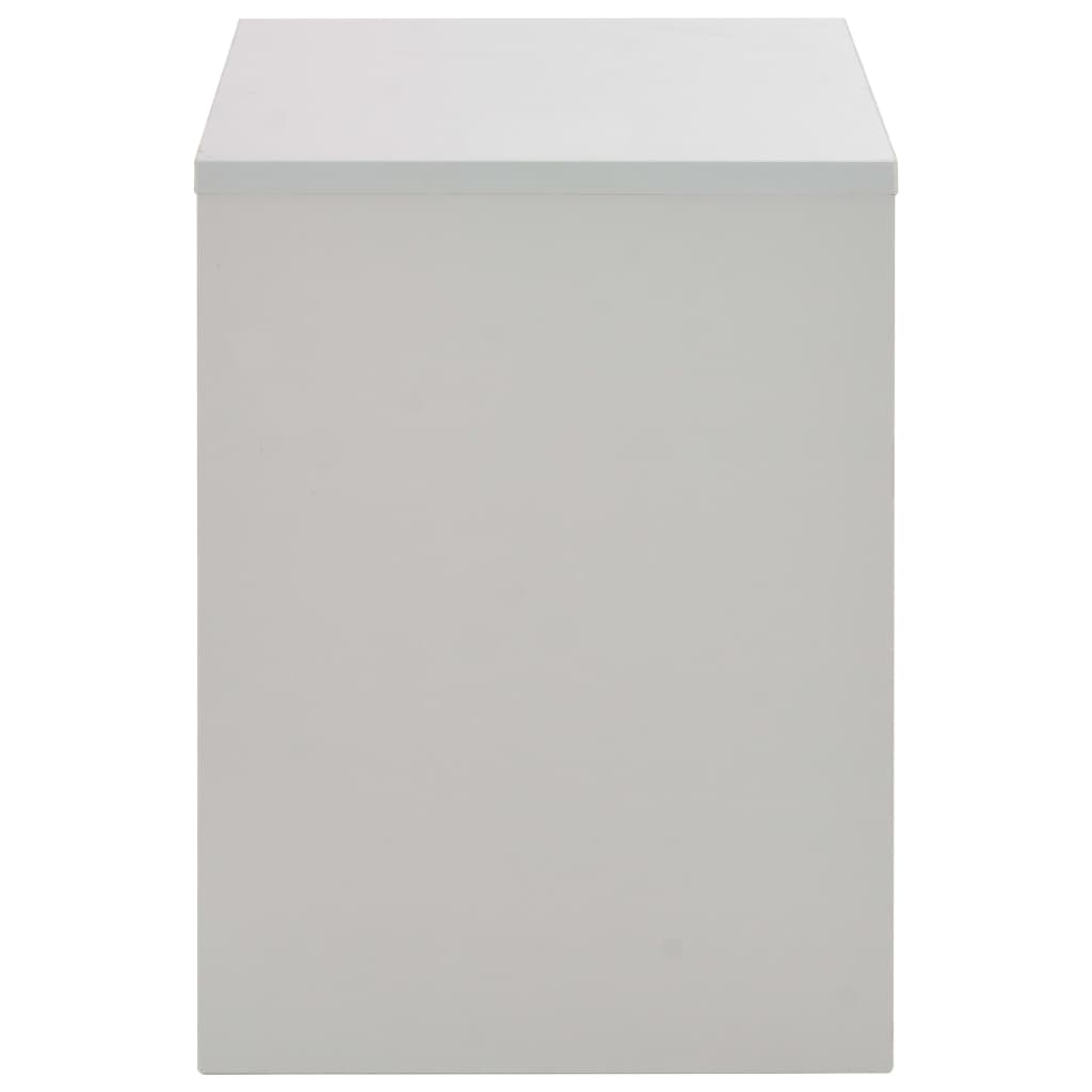 Dressing table with mirror and stool, grey, 104x45x131cm