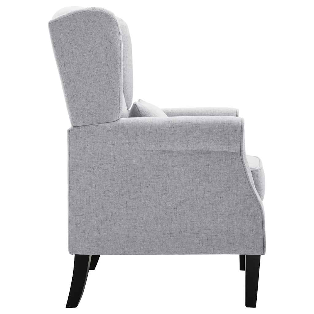 Armchair, light grey, fabric