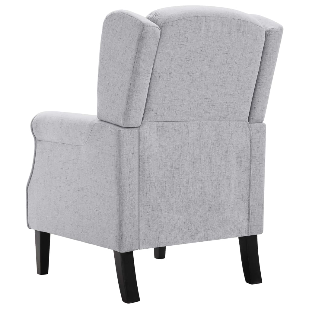 Armchair, light grey, fabric