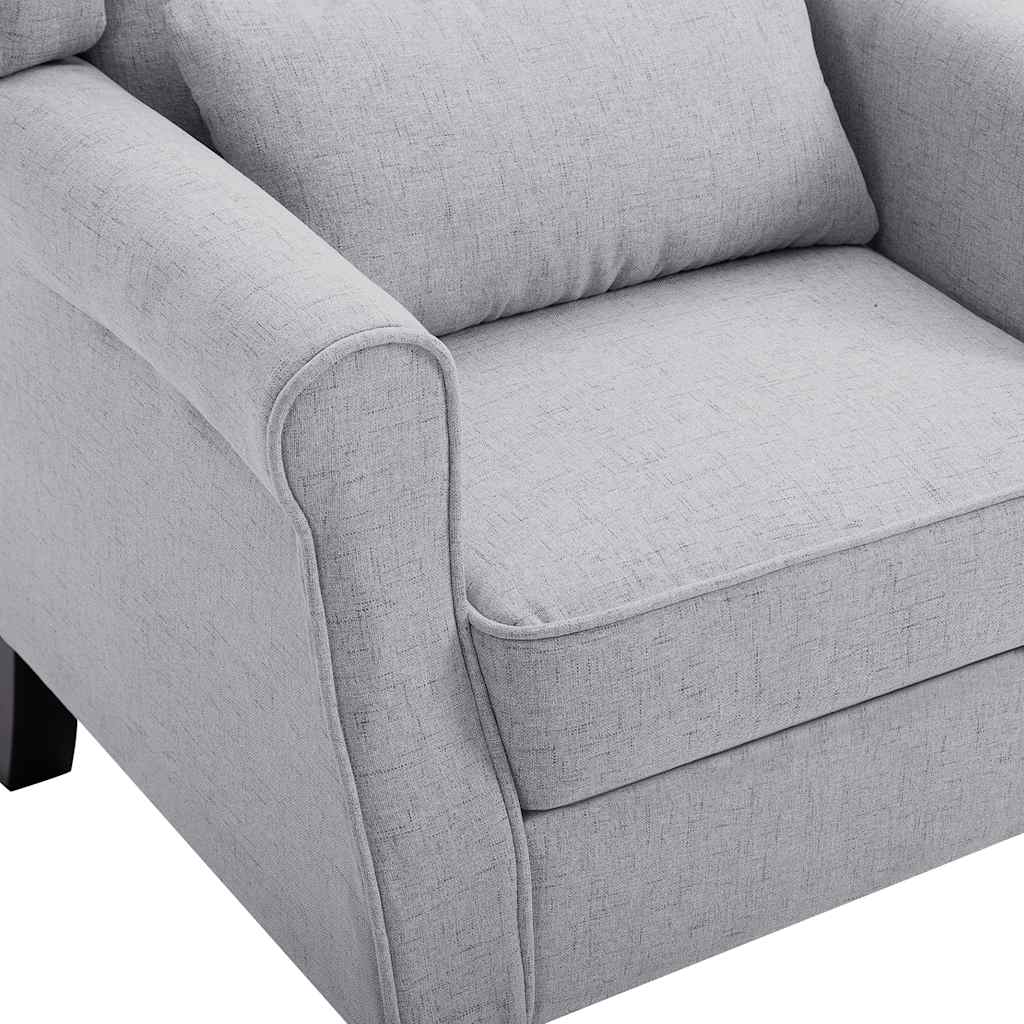 Armchair, light grey, fabric