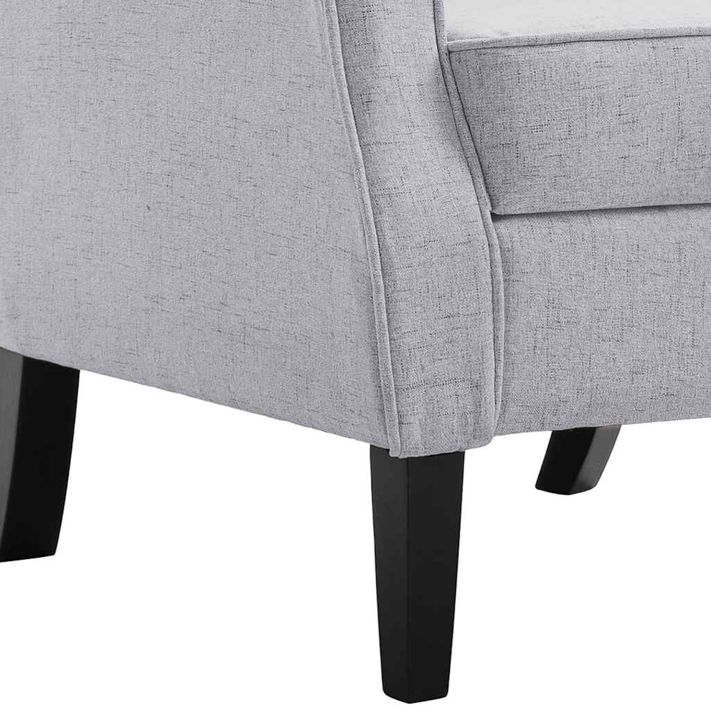 Armchair, light grey, fabric