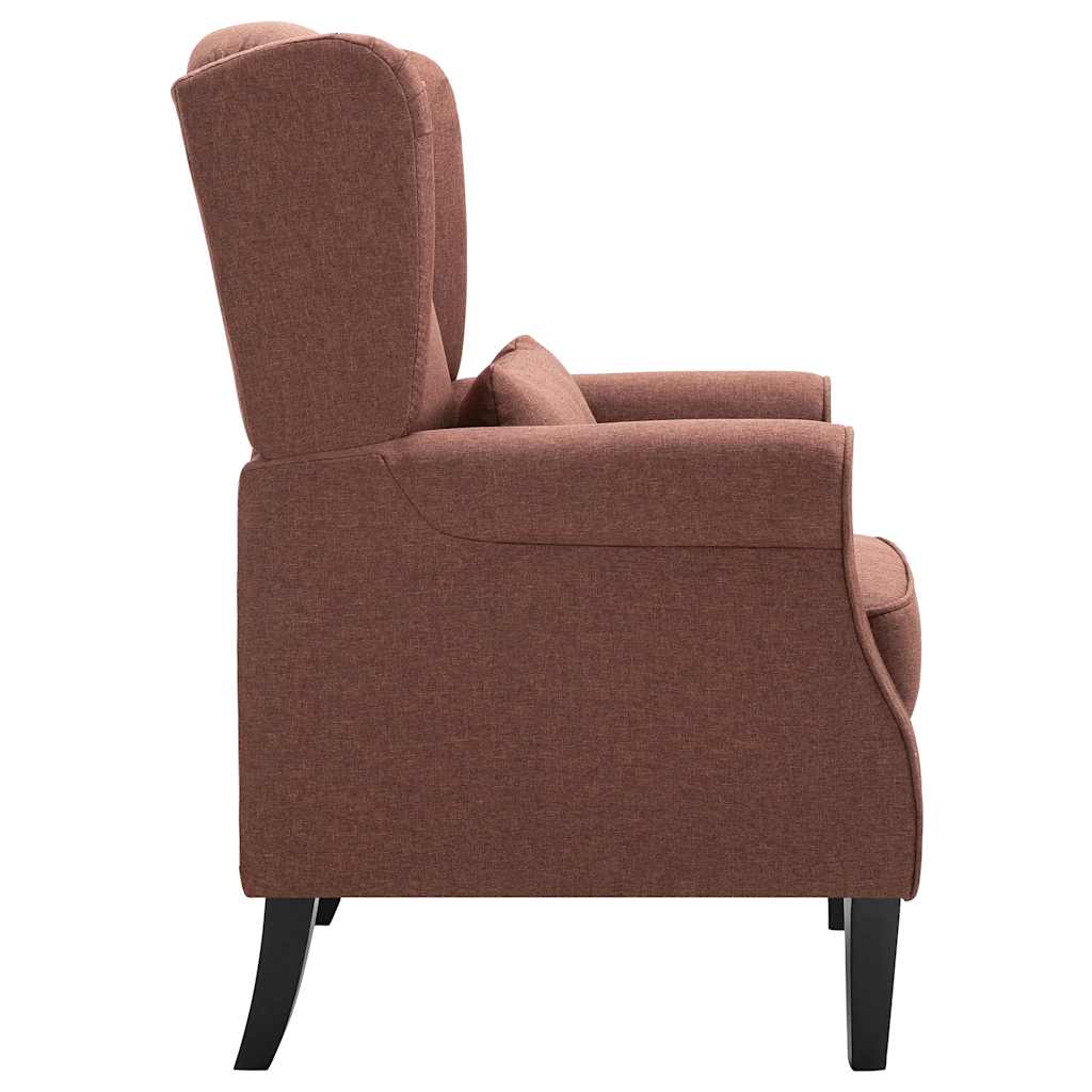 Armchair, brown, fabric