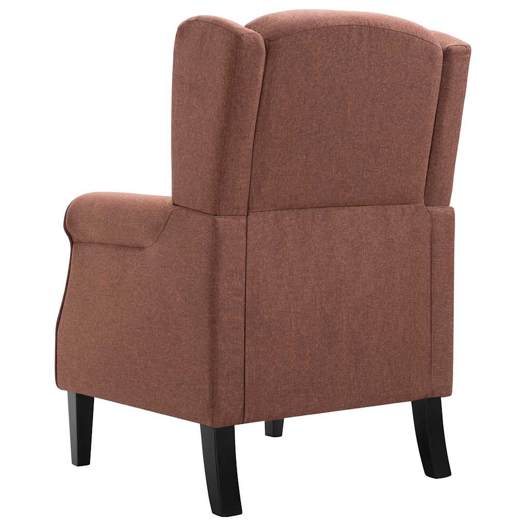 Armchair, brown, fabric
