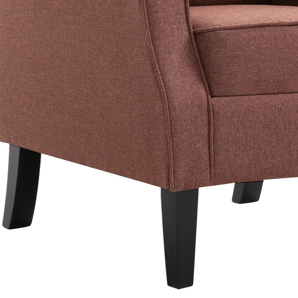 Armchair, brown, fabric