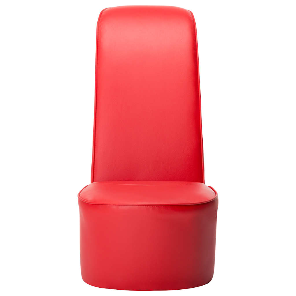 High heel shaped chair, red color, artificial leather