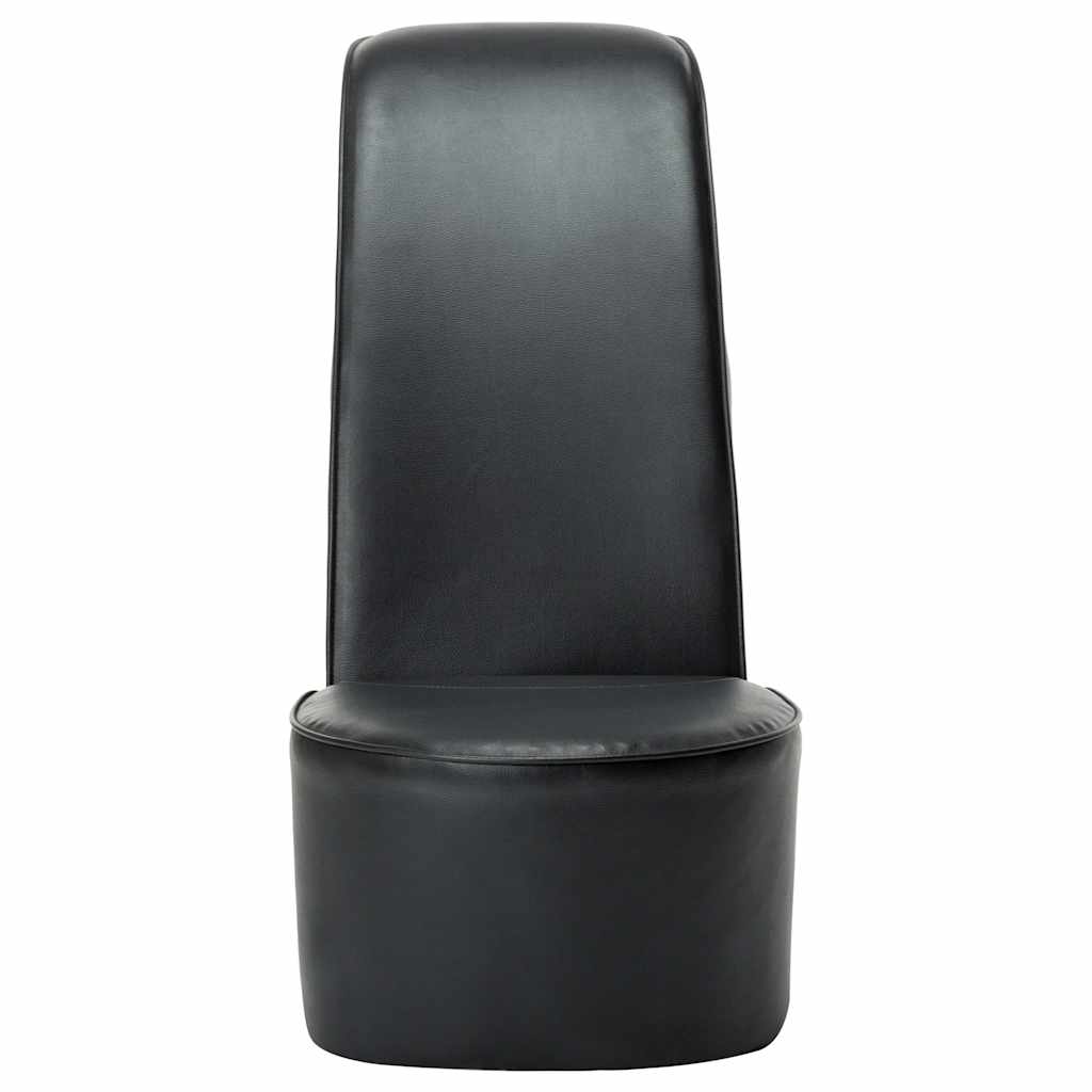 High heel-shaped chair, black, faux leather