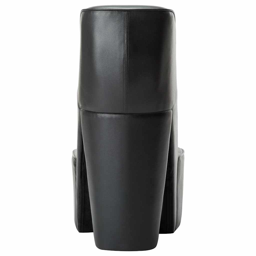 High heel-shaped chair, black, faux leather