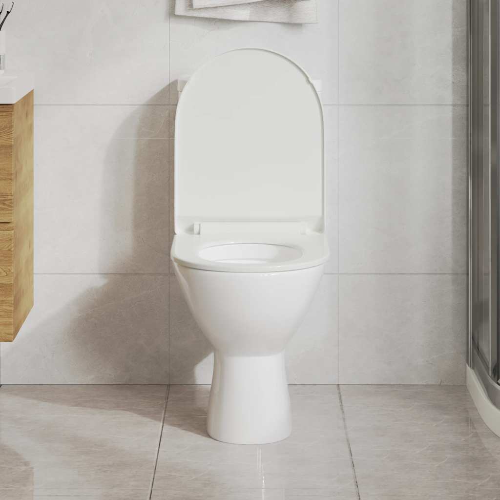 Toilet seat with Soft-close mechanism, white