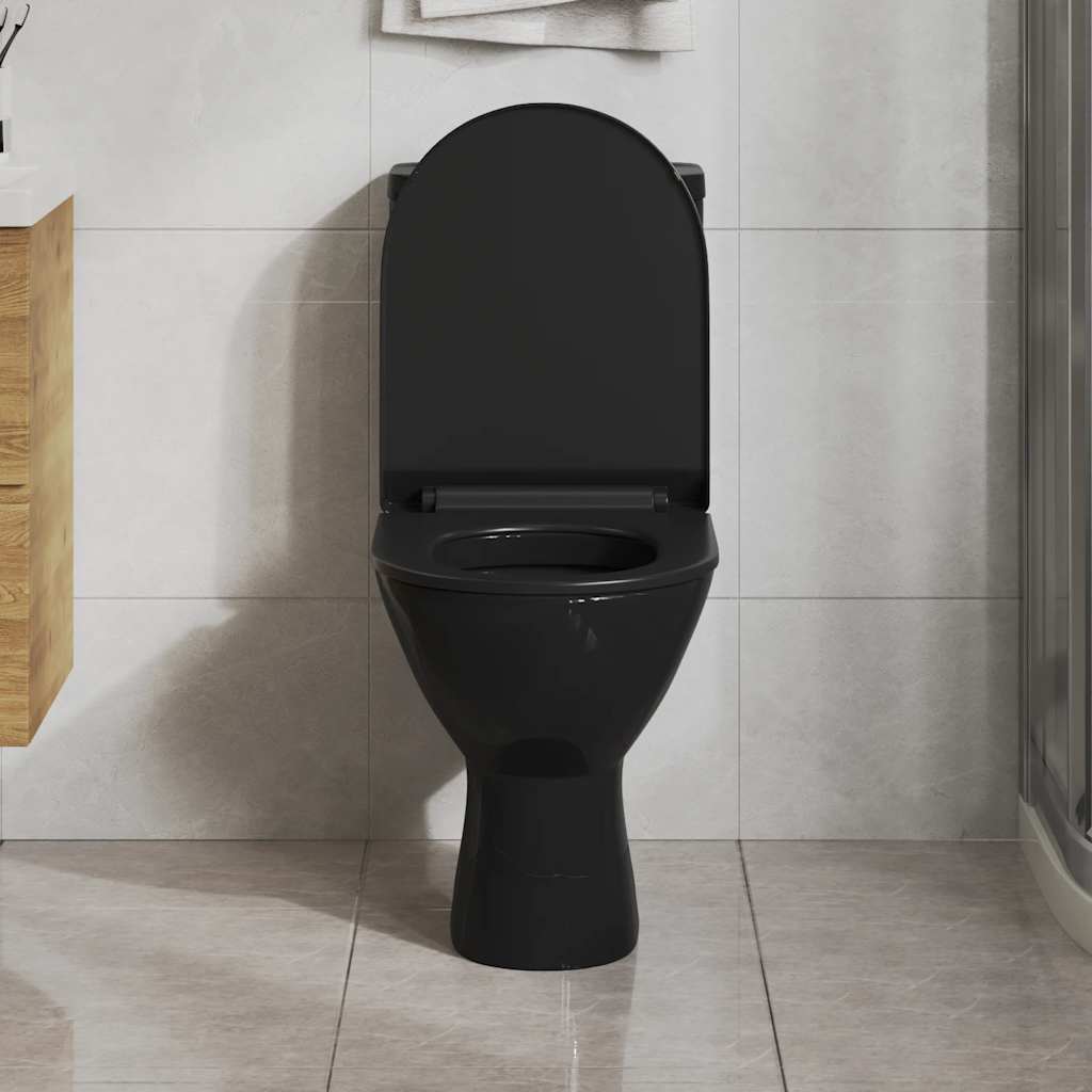 Klozeto sėdynė su Soft-close mechanizmu, juoda