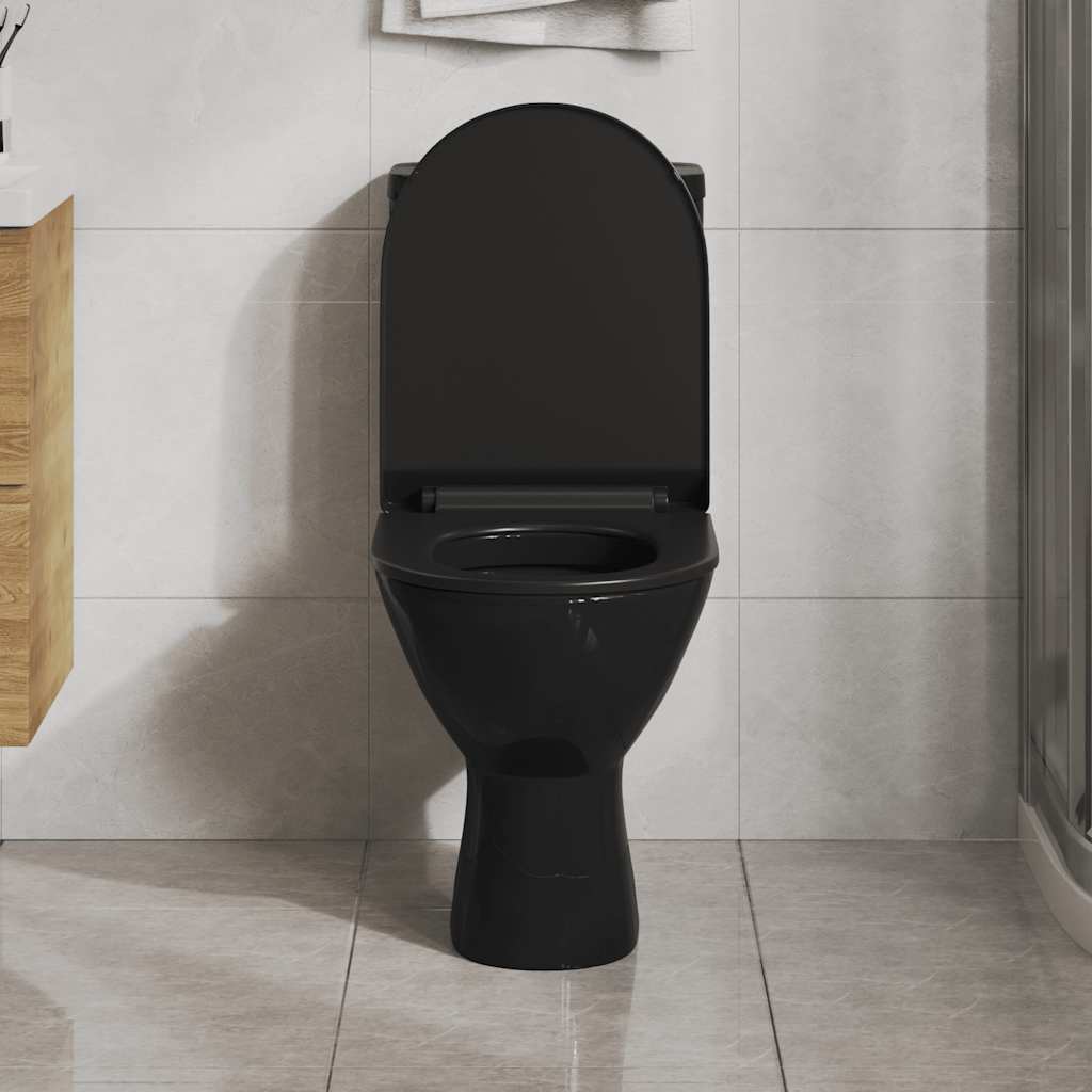 Klozeto sėdynė su Soft-close mechanizmu, juoda