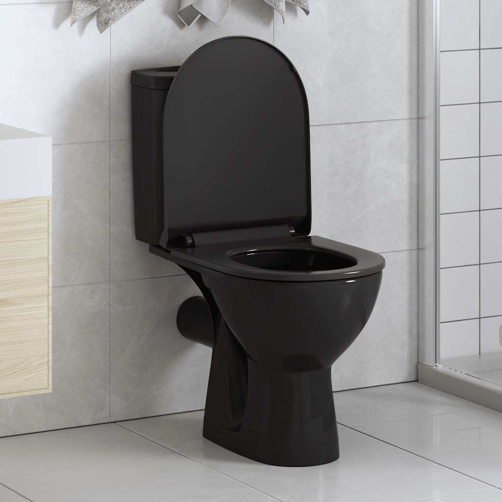 Klozeto sėdynė su Soft-close mechanizmu, juoda