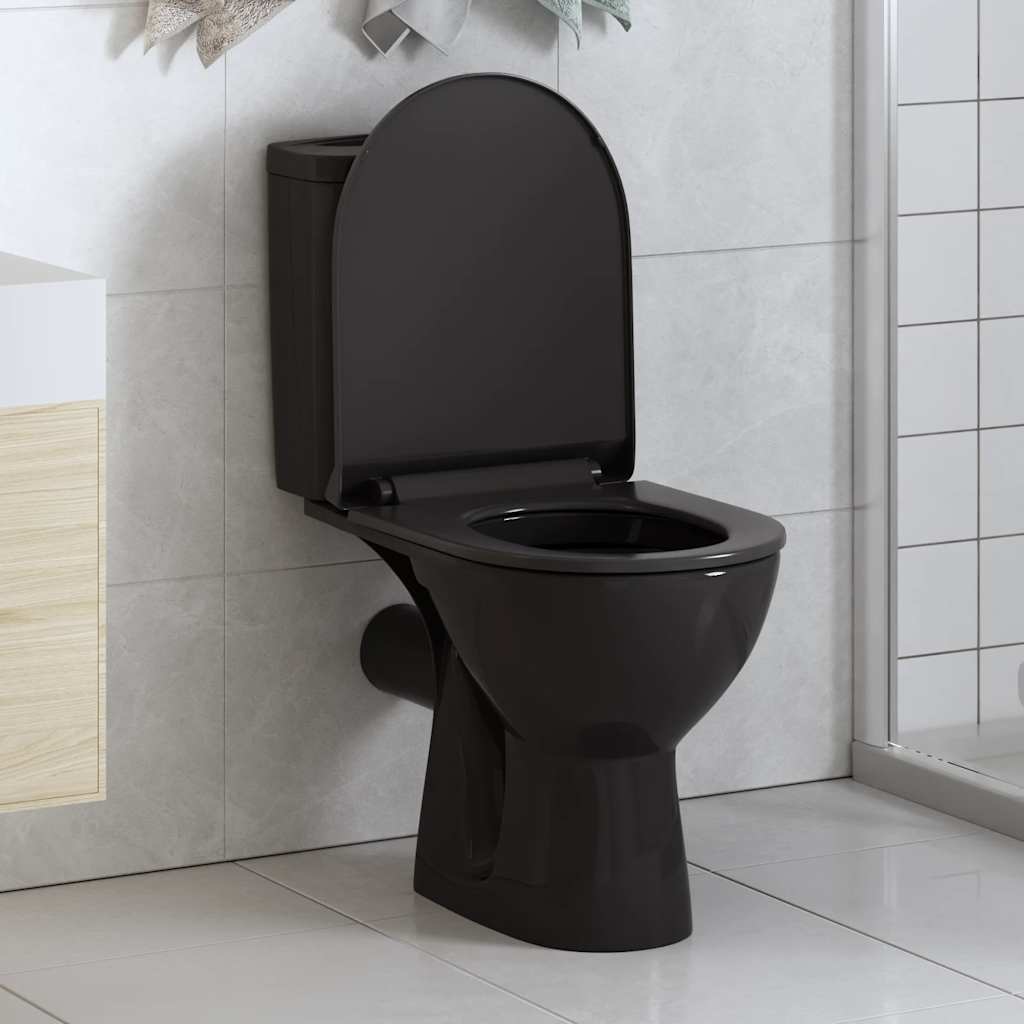 Klozeto sėdynė su Soft-close mechanizmu, juoda