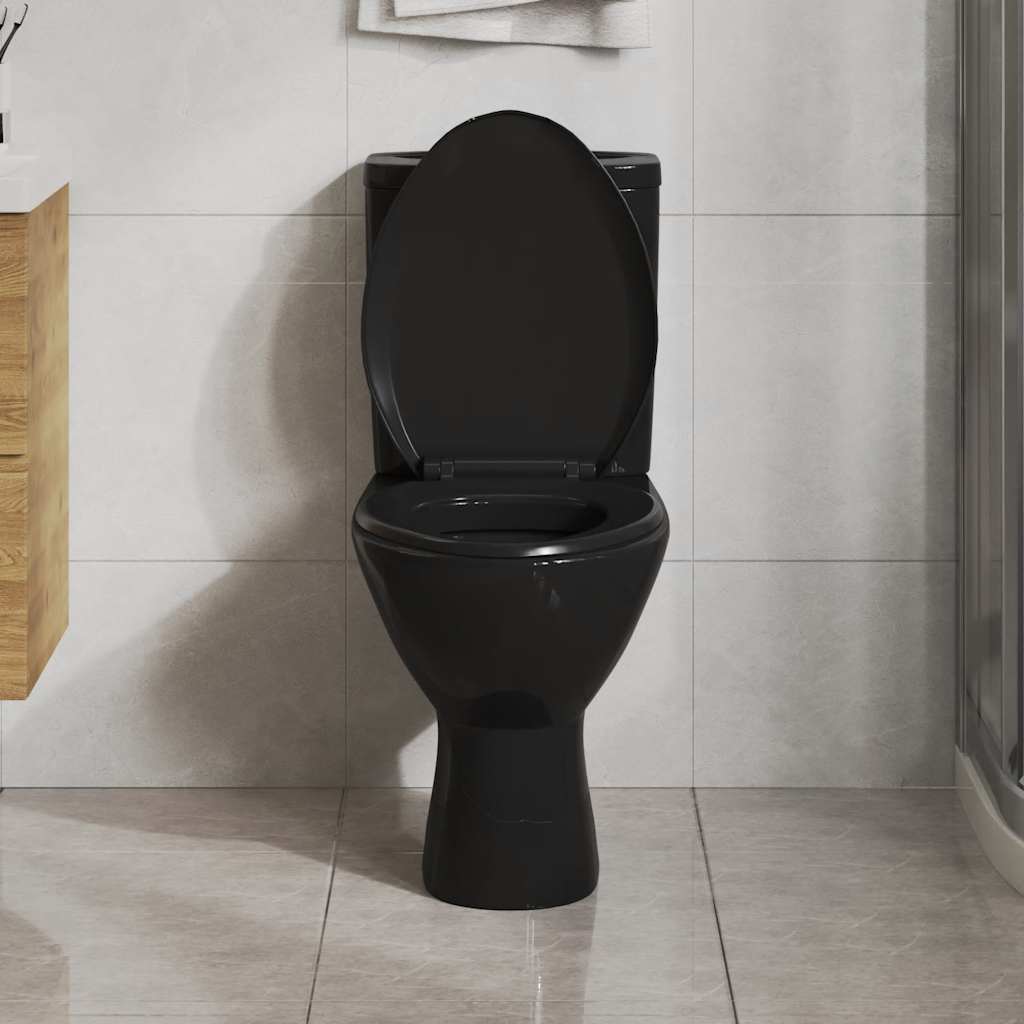 Klozeto sėdynė su Soft-close mechanizmu, juoda