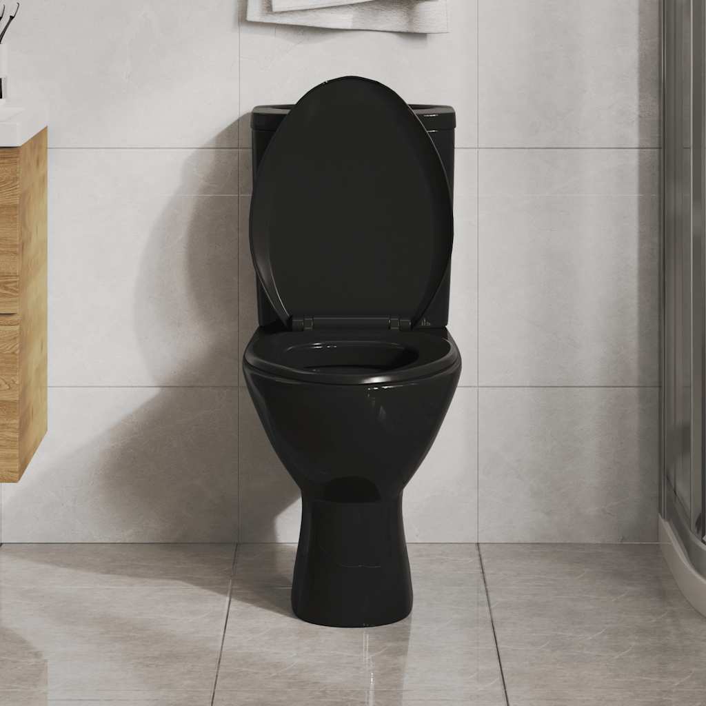 Klozeto sėdynė su Soft-close mechanizmu, juoda