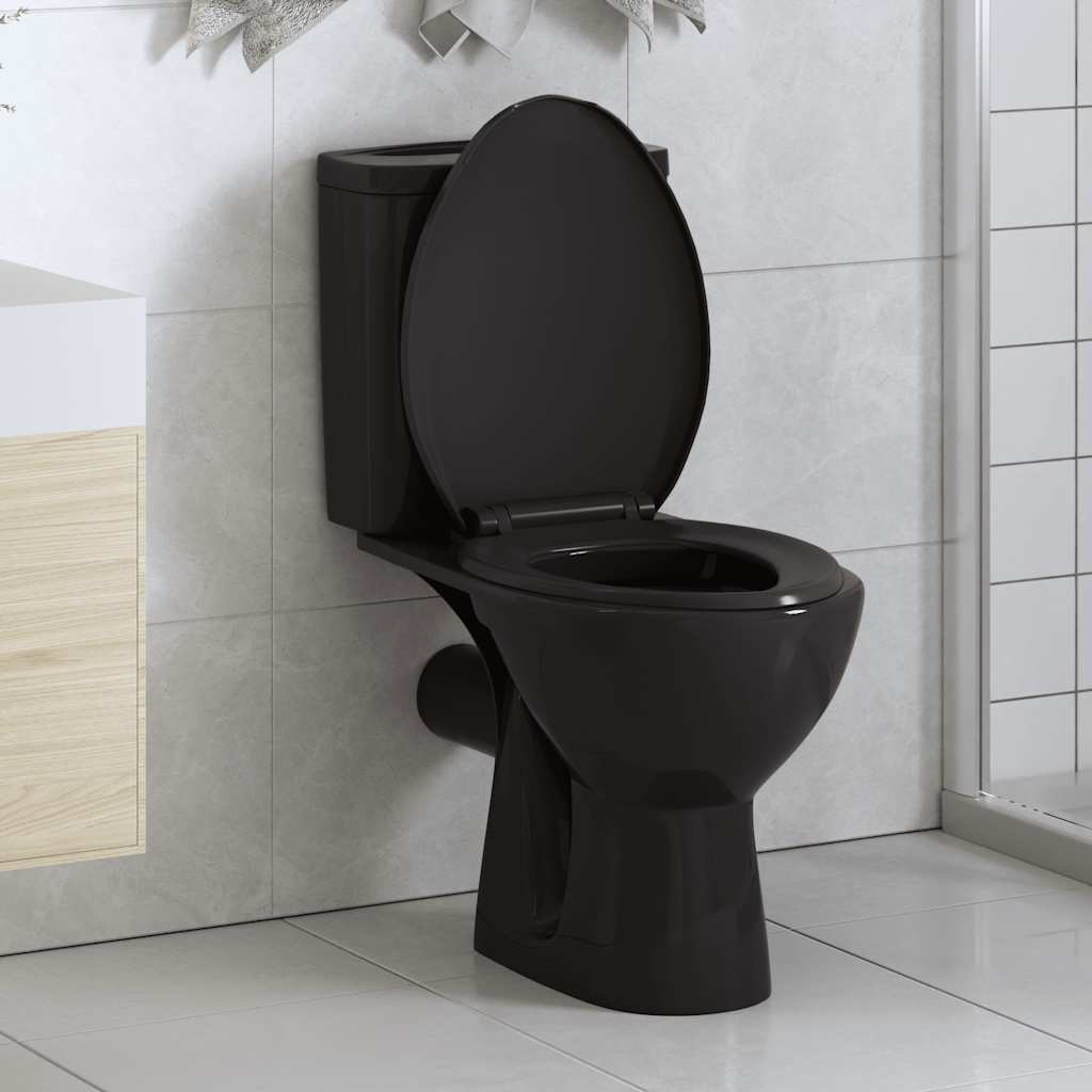 Klozeto sėdynė su Soft-close mechanizmu, juoda