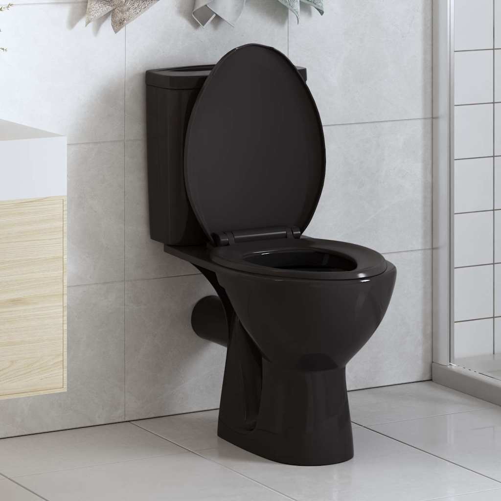 Klozeto sėdynė su Soft-close mechanizmu, juoda