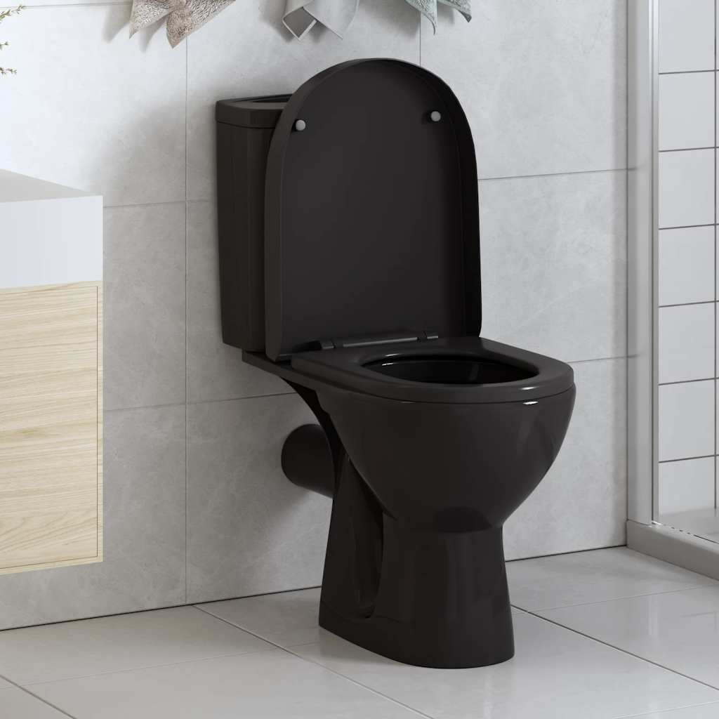 Klozeto sėdynė su Soft-close mechanizmu, juoda