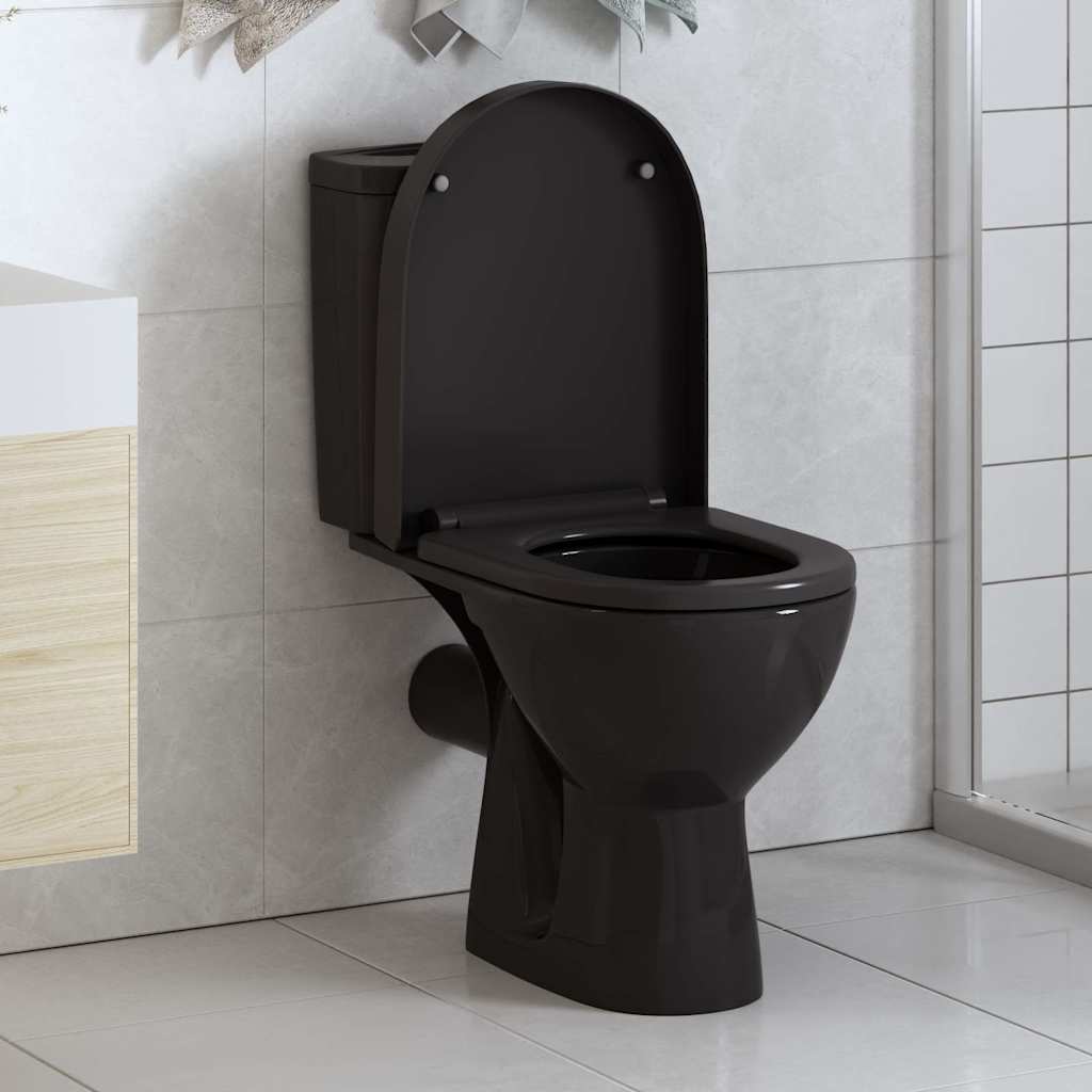 Klozeto sėdynė su Soft-close mechanizmu, juoda