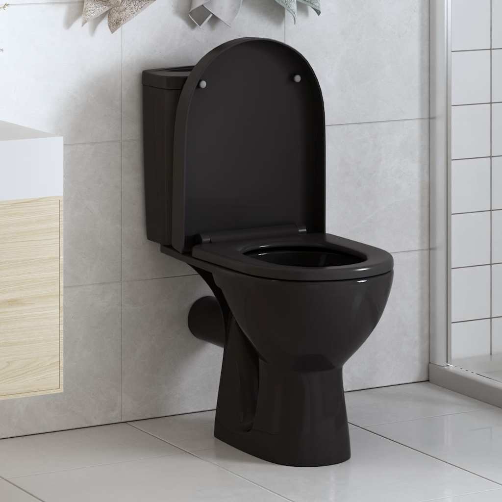Klozeto sėdynė su Soft-close mechanizmu, juoda