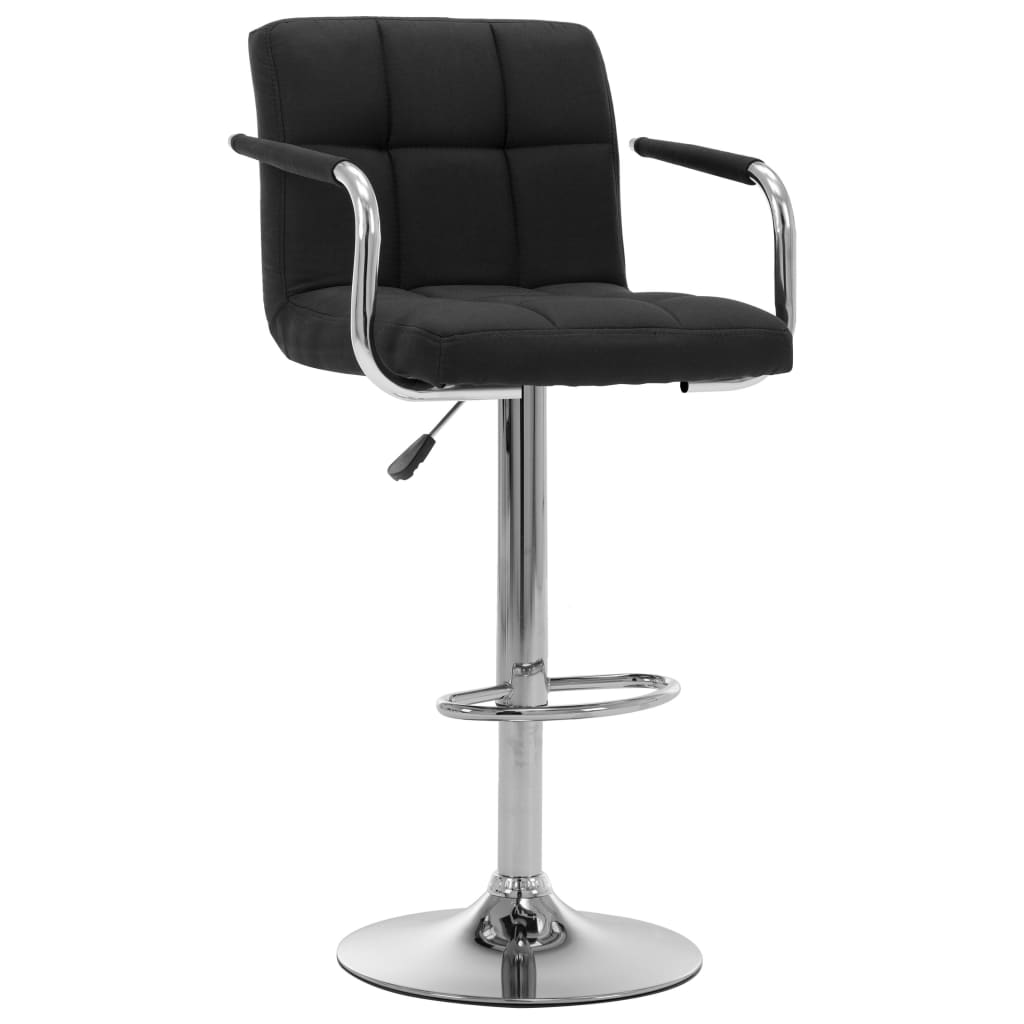 Bar stool, black, fabric