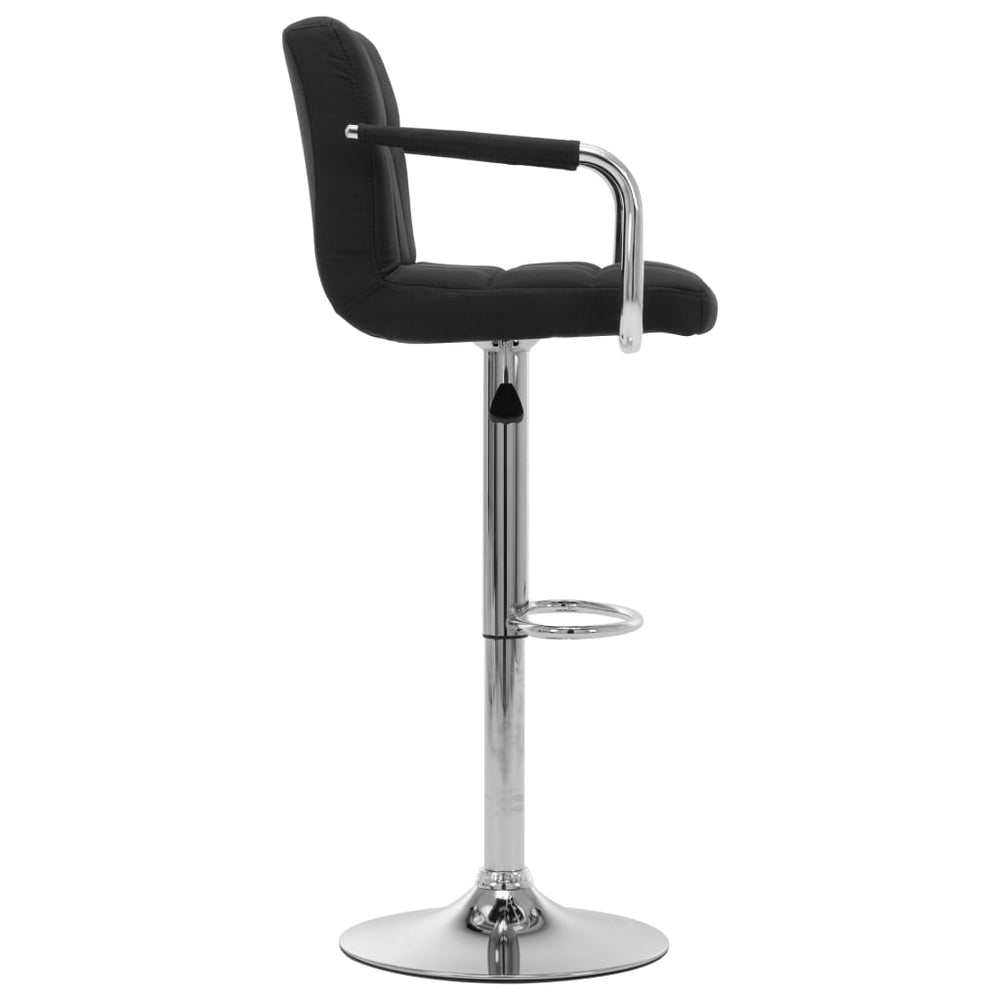 Bar stool, black, fabric