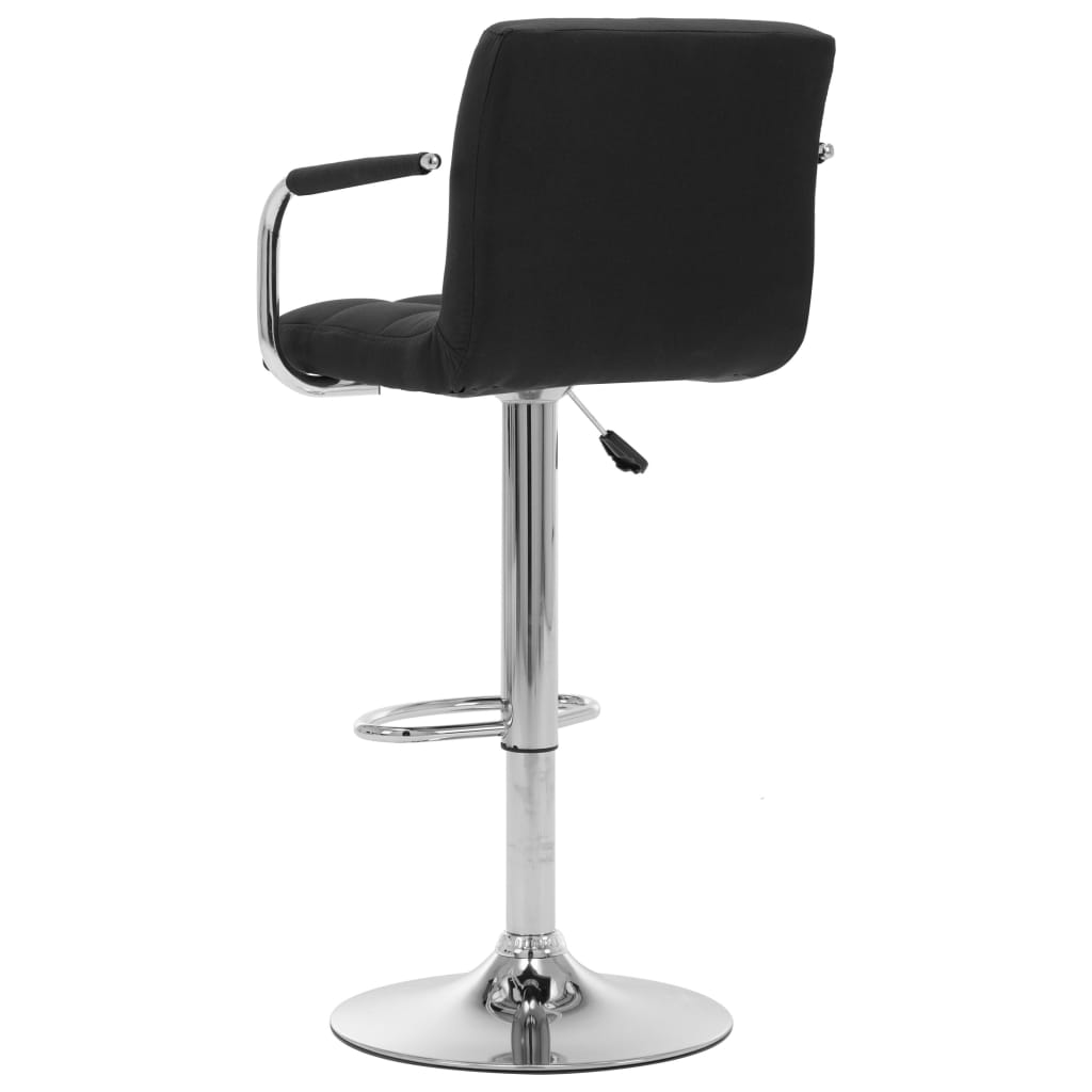 Bar stool, black, fabric