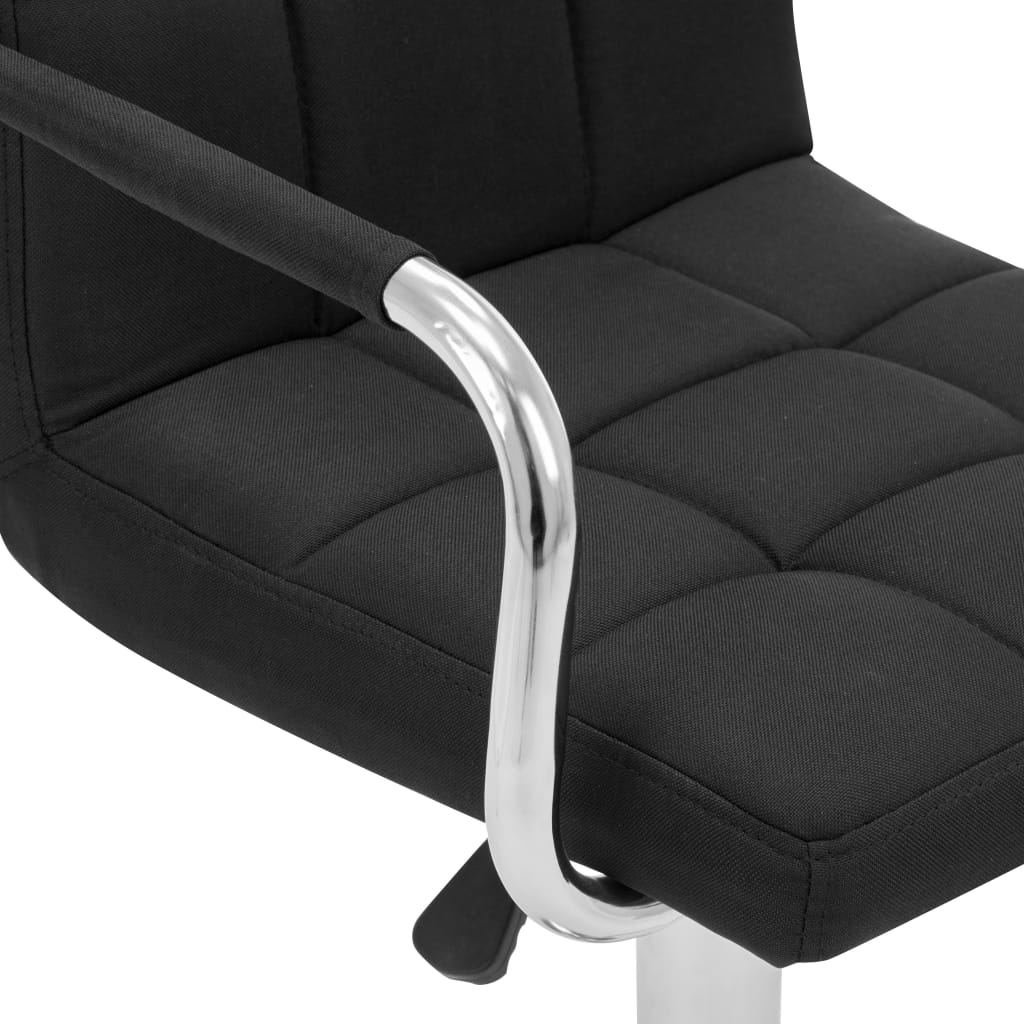 Bar stool, black, fabric