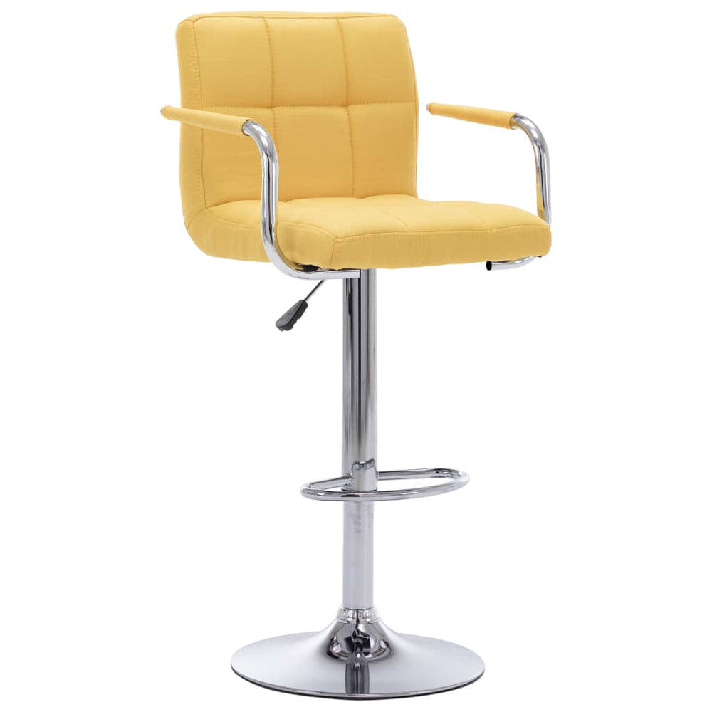 Bar stool, yellow, fabric
